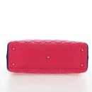 Christian Dior Canage Lady Dior Hand Bag Lamb Skin 2way Pink Silver Auth 195537M-11