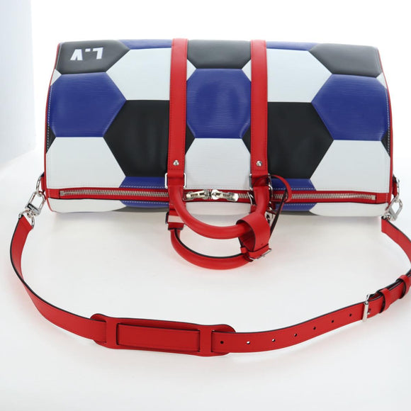 LOUIS VUITTON Epi FIFA Collaboration Keepall Bandouliere 50 Blue Auth 195540SM