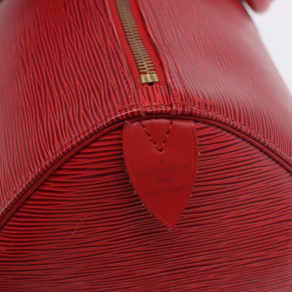 LOUIS VUITTON Epi Keepall 45 Boston Bag Red M42977 LV Auth 195542A