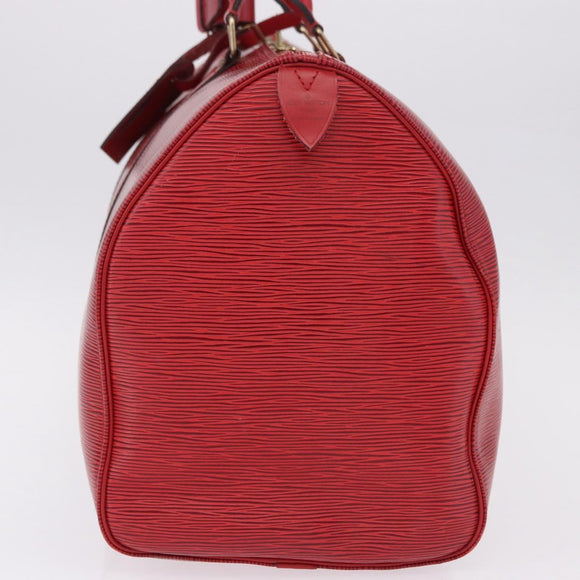 LOUIS VUITTON Epi Keepall 45 Boston Bag Red M42977 LV Auth 195542A