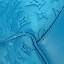 LOUIS VUITTON Monogram Mesh Keepall Triangle 50 Turquoise M45048 Auth 195543SAM-18
