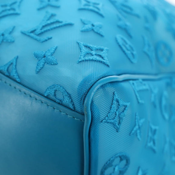 LOUIS VUITTON Monogram Mesh Keepall Triangle 50 Turquoise M45048 Auth 195543SAM