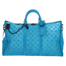 LOUIS VUITTON Monogram Mesh Keepall Triangle 50 Turquoise M45048 Auth 195543SAM-13