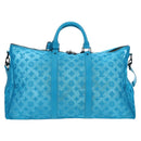 LOUIS VUITTON Monogram Mesh Keepall Triangle 50 Turquoise M45048 Auth 195543SAM-2