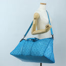 LOUIS VUITTON Monogram Mesh Keepall Triangle 50 Turquoise M45048 Auth 195543SAM-32