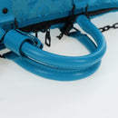LOUIS VUITTON Monogram Mesh Keepall Triangle 50 Turquoise M45048 Auth 195543SAM-7