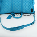 LOUIS VUITTON Monogram Mesh Keepall Triangle 50 Turquoise M45048 Auth 195543SAM-8