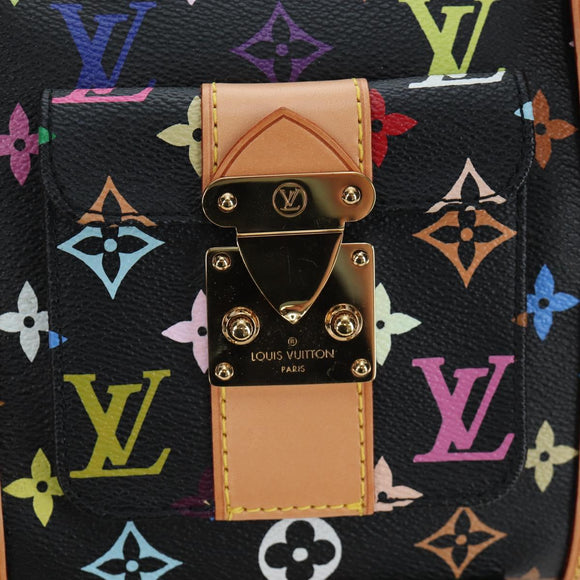 LOUIS VUITTON Monogram Multicolor Keepall 45 Bag Black M92640 Auth 195545SV