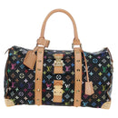 LOUIS VUITTON Monogram Multicolor Keepall 45 Bag Black M92640 Auth 195545SV-13