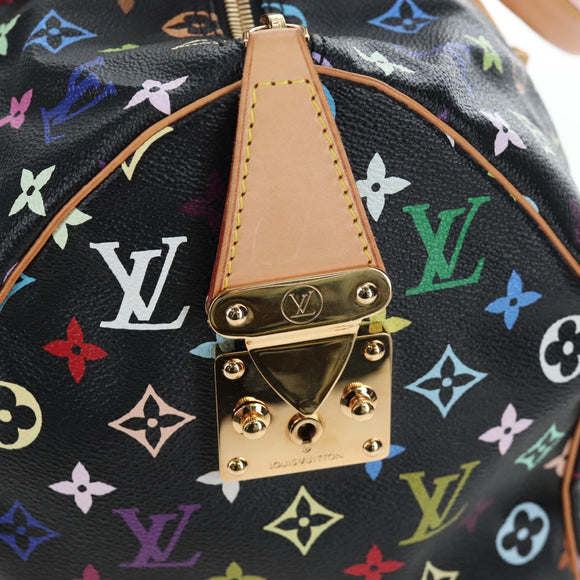 LOUIS VUITTON Monogram Multicolor Keepall 45 Bag Black M92640 Auth 195545SV
