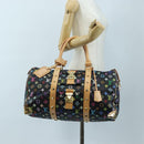 LOUIS VUITTON Monogram Multicolor Keepall 45 Bag Black M92640 Auth 195545SV-28