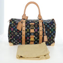 LOUIS VUITTON Monogram Multicolor Keepall 45 Bag Black M92640 Auth 195545SV-12