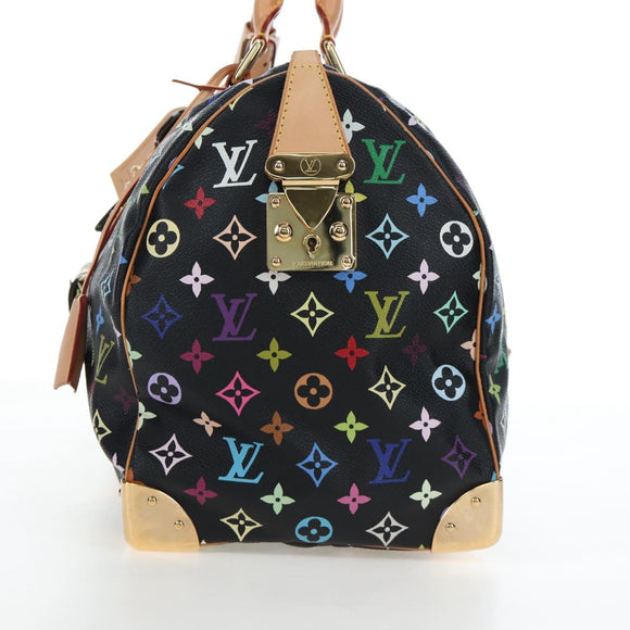 LOUIS VUITTON Monogram Multicolor Keepall 45 Bag Black M92640 Auth 195545SV