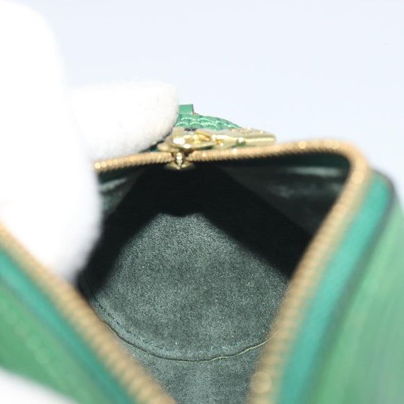 LOUIS VUITTON Epi Soufflot Pouch Green LV Auth 195554A