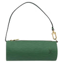 LOUIS VUITTON Epi Soufflot Pouch Green LV Auth 195554A-13