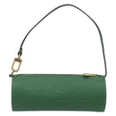 LOUIS VUITTON Epi Soufflot Pouch Green LV Auth 195554A-2