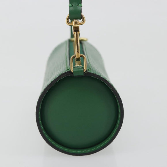 LOUIS VUITTON Epi Soufflot Pouch Green LV Auth 195554A