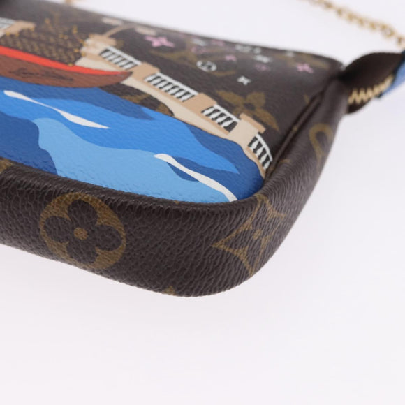 LOUIS VUITTON Monogram Vivienne Mini Pochette Accessoires M68489 Auth 195558M