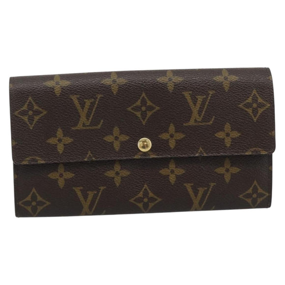 LOUIS VUITTON Monogram Portefeuille Sarah Long Wallet M60531 LV Auth 195560