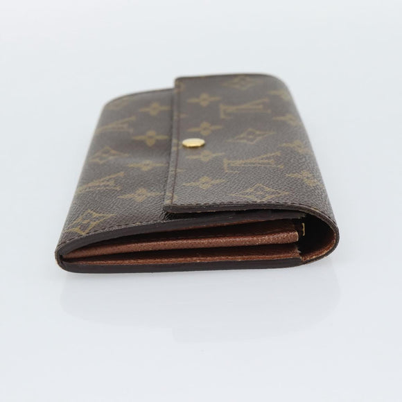 LOUIS VUITTON Monogram Portefeuille Sarah Long Wallet M60531 LV Auth 195560