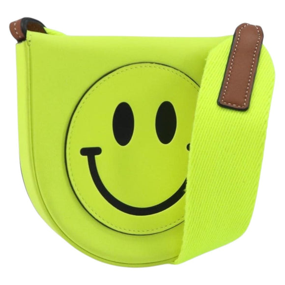 LOEWE Shoulder Bag Leather Yellow Auth 195561A