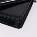 PRADA Chain Shoulder Bag Patent leather Black Silver Auth 195563SAV-14