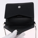 PRADA Chain Shoulder Bag Patent leather Black Silver Auth 195563SAV-18