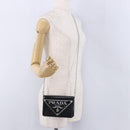 PRADA Chain Shoulder Bag Patent leather Black Silver Auth 195563SAV-23