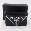 PRADA Chain Shoulder Bag Patent leather Black Silver Auth 195563SAV-12