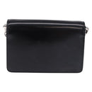 PRADA Chain Shoulder Bag Patent leather Black Silver Auth 195563SAV-2