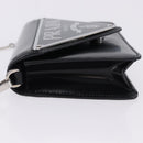 PRADA Chain Shoulder Bag Patent leather Black Silver Auth 195563SAV-4