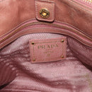 PRADA Hand Bag Leather 2way Pink Gold Auth 195564A-18