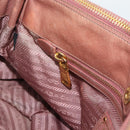 PRADA Hand Bag Leather 2way Pink Gold Auth 195564A-22