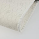 Christian Dior Honeycomb Canvas Shoulder Bag PVC White Gold Auth 195565-12