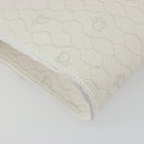 Christian Dior Honeycomb Canvas Shoulder Bag PVC White Gold Auth 195565-13