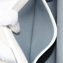Christian Dior Honeycomb Canvas Shoulder Bag PVC White Gold Auth 195565-21