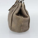 PRADA Hand Bag Vittero Dino Leather Brown Silver Auth 195567A-4