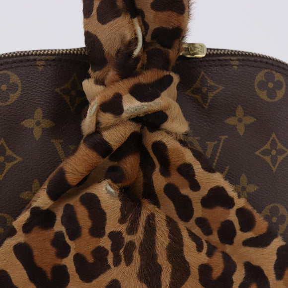 LOUIS VUITTON Monogram Leopard Azzedine Alaia Alma Hand Bag M99032 Auth 195572V