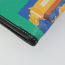 BALENCIAGA Clutch Bag Leather Green Silver 476046 Auth 195575A-11