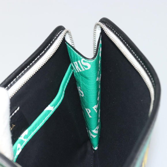 BALENCIAGA Clutch Bag Leather Green Silver 476046 Auth 195575A