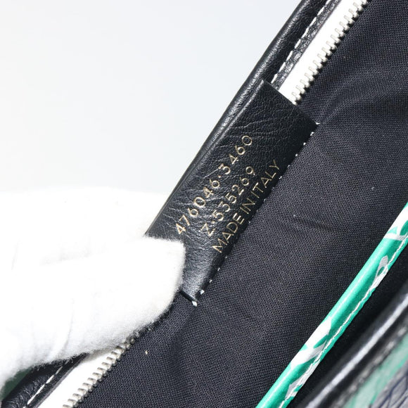 BALENCIAGA Clutch Bag Leather Green Silver 476046 Auth 195575A