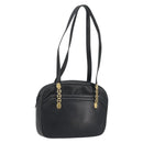Christian Dior Tote Bag Leather Black Gold Auth 195576A-1