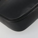 Christian Dior Tote Bag Leather Black Gold Auth 195576A-14