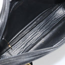Christian Dior Tote Bag Leather Black Gold Auth 195576A-12