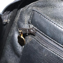 Christian Dior Tote Bag Leather Black Gold Auth 195576A-21