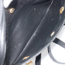 Christian Dior Tote Bag Leather Black Gold Auth 195576A-23