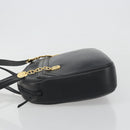 Christian Dior Tote Bag Leather Black Gold Auth 195576A-4