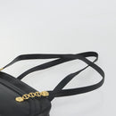 Christian Dior Tote Bag Leather Black Gold Auth 195576A-8