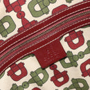 GUCCI GG Canvas Guccissima Boston Bag Leather Red Gold 163290 Auth 195581A-19