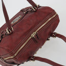 GUCCI GG Canvas Guccissima Boston Bag Leather Red Gold 163290 Auth 195581A-6